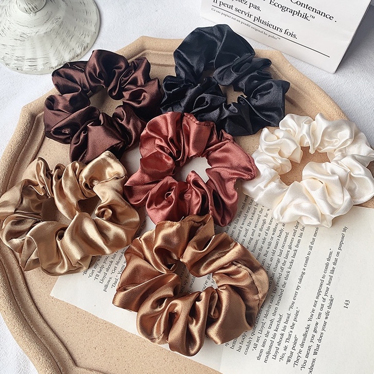 Large Intestine Ring Hair Korea Dongdaemun ins Solid Color Influencer Tie Simple Accessories