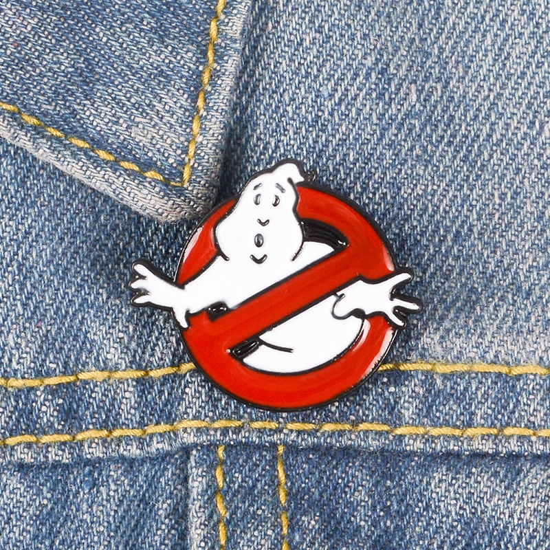 Cartoon Ghostbusters Movie Brooch Vintage Hat Backpack Style Vest Pin Gift for Friends Clothing Accessories