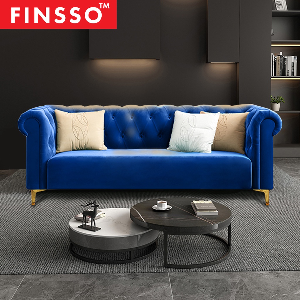 FINSSO: Henzy Luxury Modern 1+2+3 seater Chesterfield Sofa