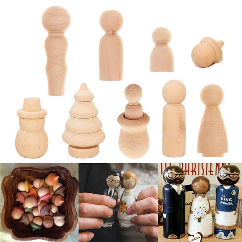 plain wooden peg dolls