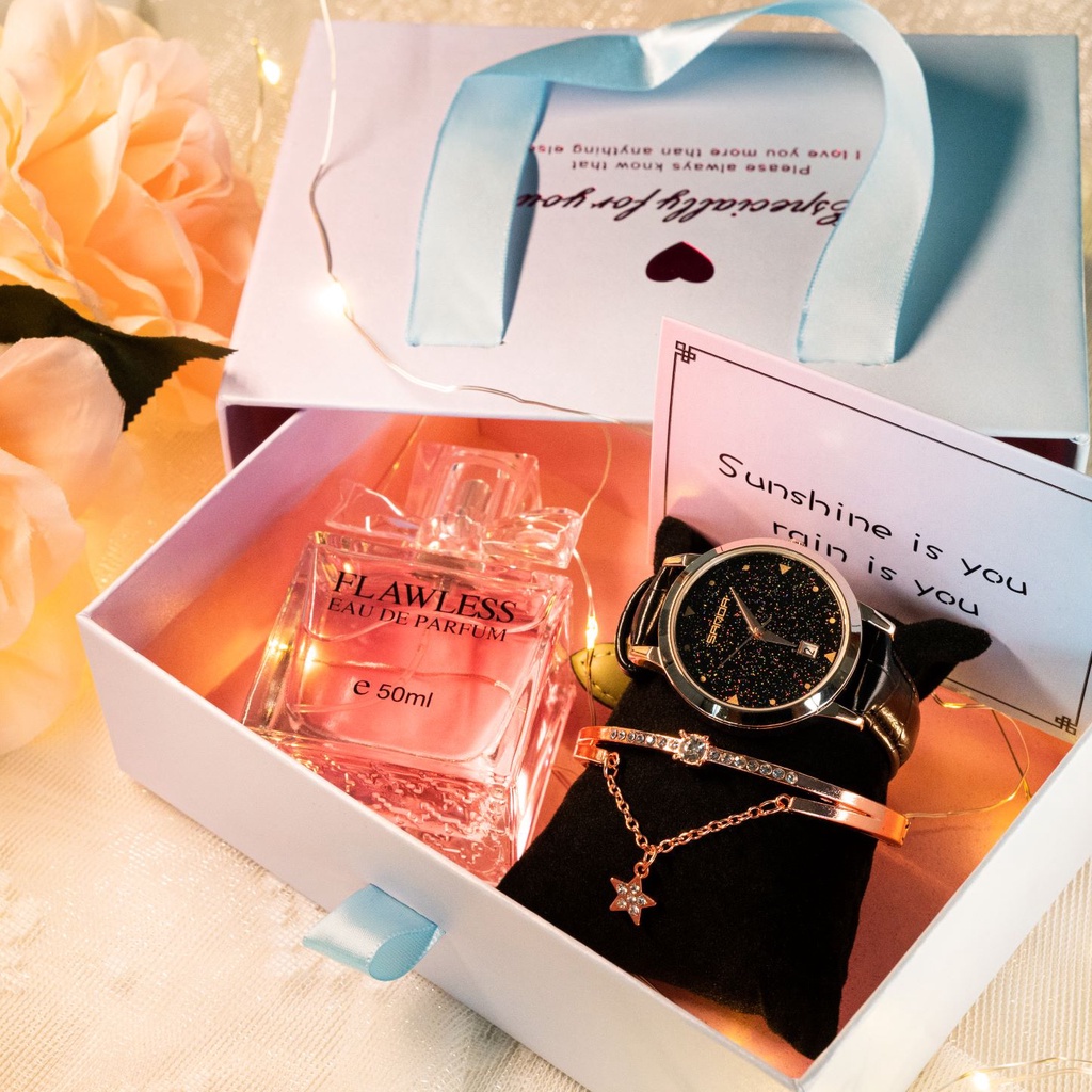 Perfume Watch Birthday Gift Women Valentine Surprise Gift Box Girl Hadiah Birthday Wanita Gift003