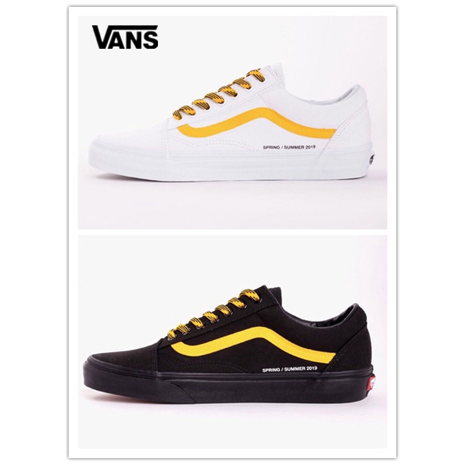 vans old skool yellow and black