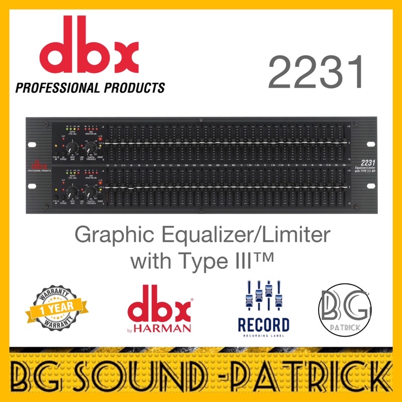 dbx 2231 Graphic Equalizer / Limiter with Type 3 | dbx2231 dbx-2231 dbx2231  eq | Shopee Malaysia