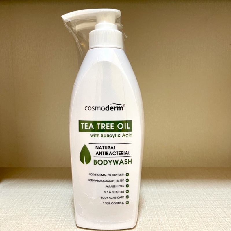 Cosmoderm Tea Tree Oil with Salicylic Acid Bodywash 500ml Green Tea Oil