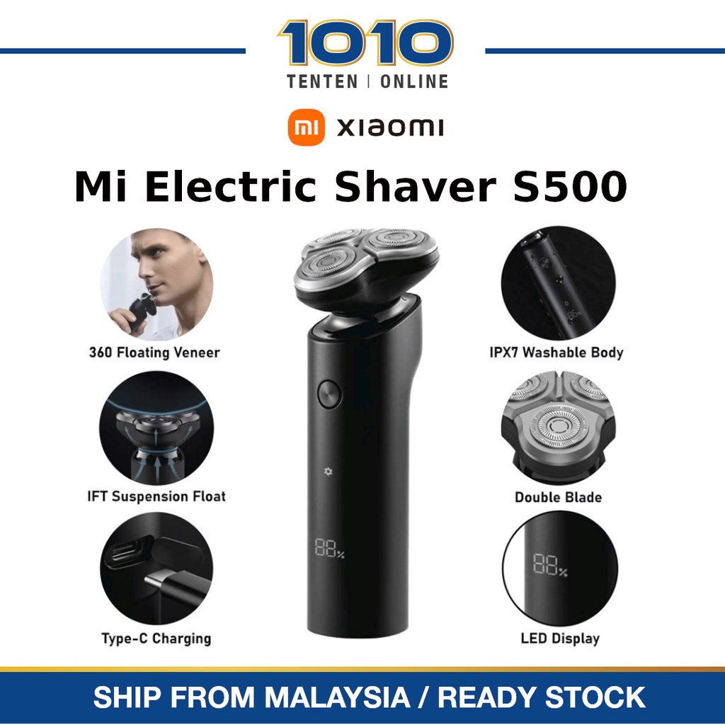 [Global] Xiaomi Mi Mijia Electric Shaver S500 360 Degree Float LED