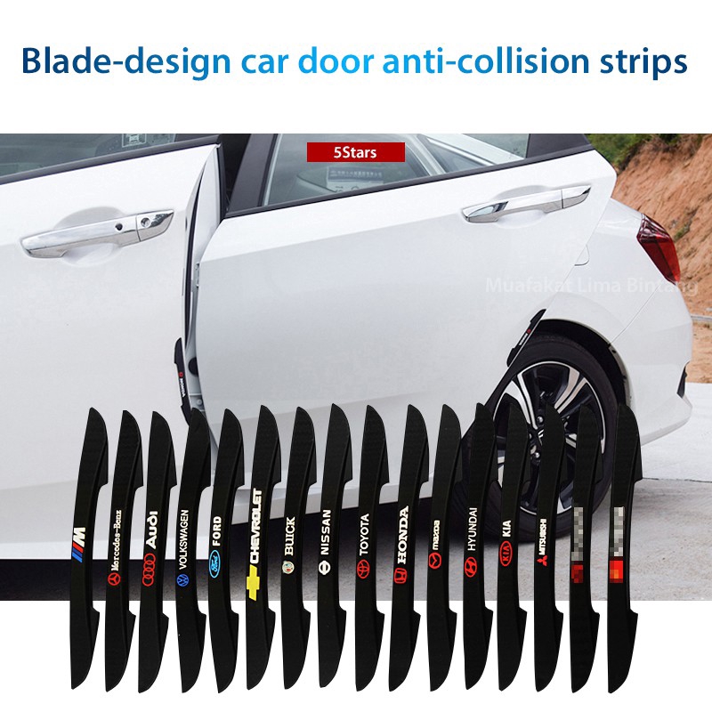 4 Pcs/ Set Car Door PROTECTOR AntiCollision Strip Guards Doors Side