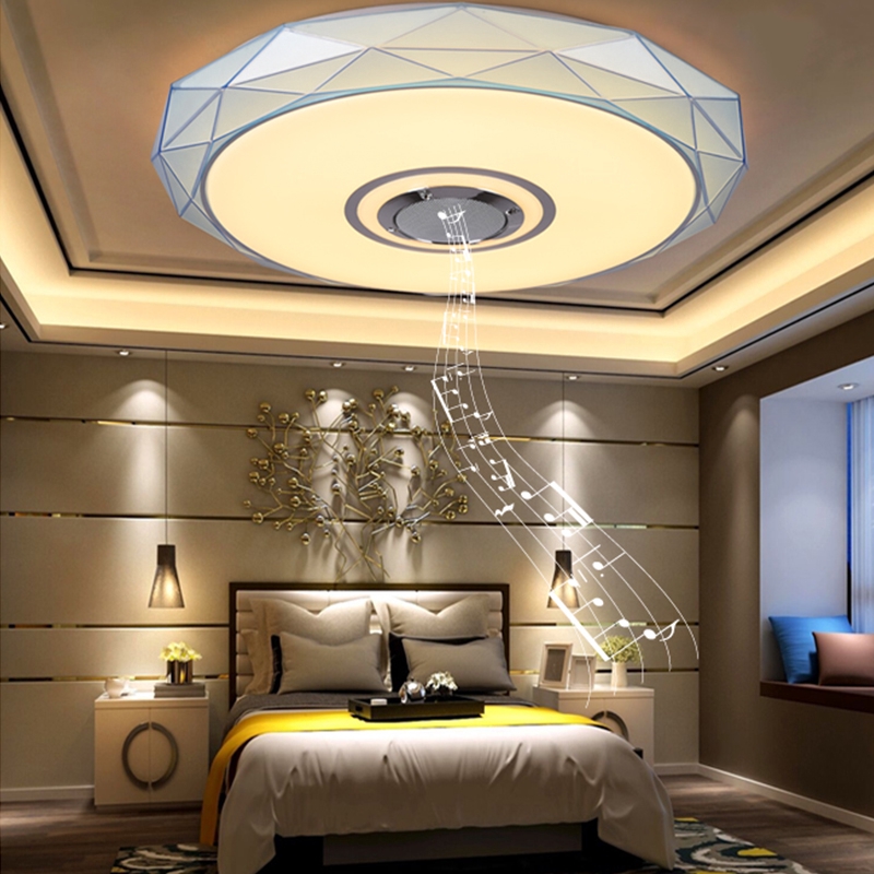 Bluetooth Led Color Changing Music Ceiling Light Chandelier Music Playing Lamps