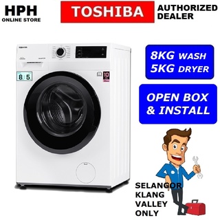 TOSHIBA Midea Front Load 8KG / 5KG 2 IN 1 Inverter Washer Dryer TWD-BK90S2M /  MF100D85B / MF200D85B