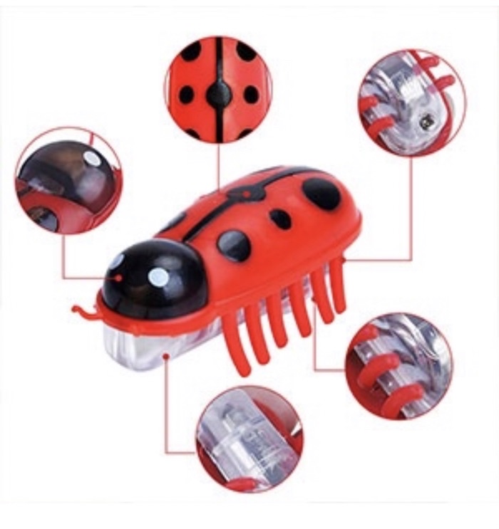 Mini Electric Robot Beetle Interactive Cat Toy Cats Chasing Fun Realistic Beetle Funny Cat Toy