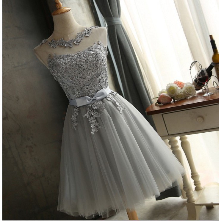 grey cocktail dress for wedding
