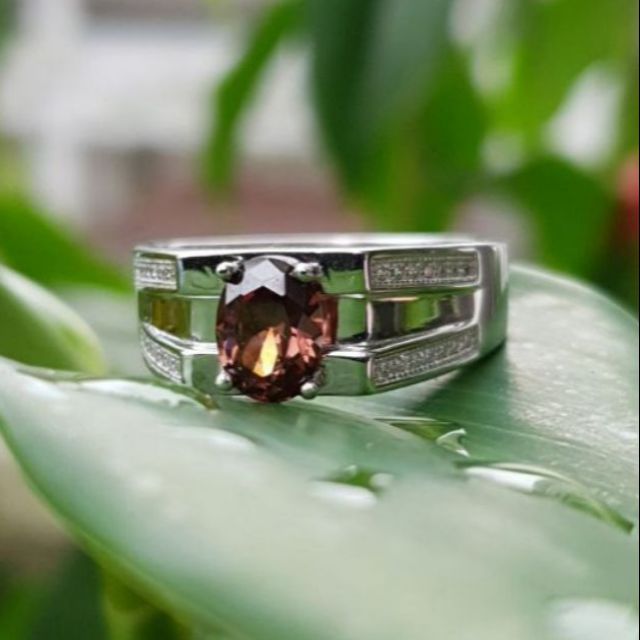 Men Ring Brown Smokey Russian Original 925 Sterling Silver ...