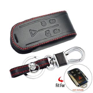 Leather Car Key Case 4 Buttons Keychain Bag For Toyota 