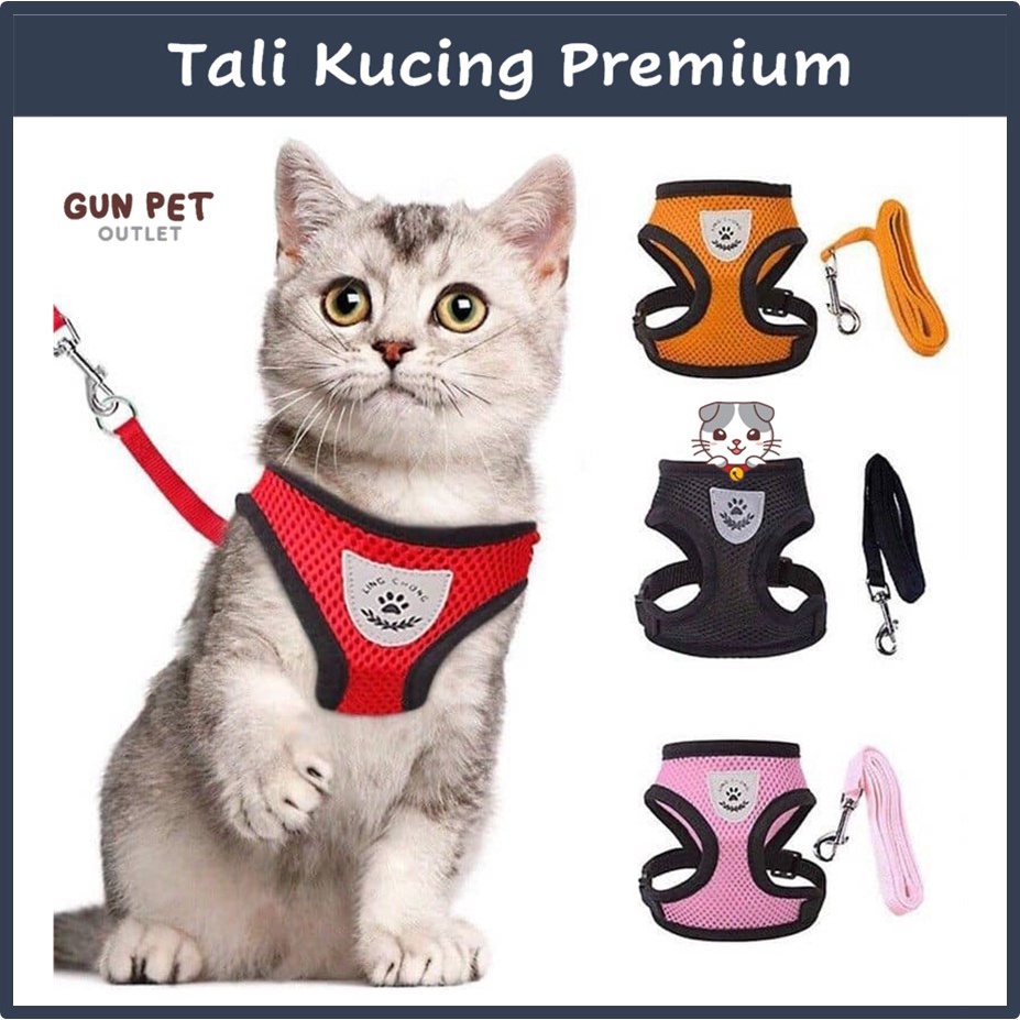 Tali Kucing Berjalan Murah Pet Harness Lead Dog Harness Lead Cat Rope Dog  Rope Adjustable Tali Kucing Panjang 宠物牵引绳 狗牵引绳