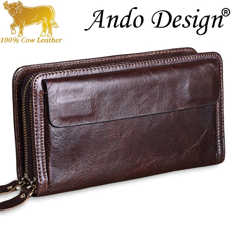 men's leather clutch purse