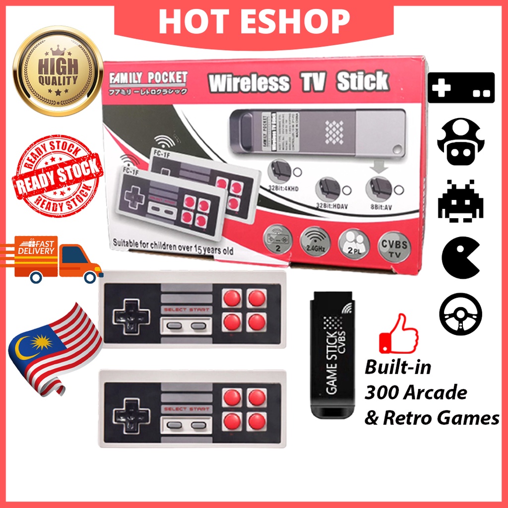 Family Pocket FC HDV100 8 Bit Wireless TV Stick Console Famiclone 308