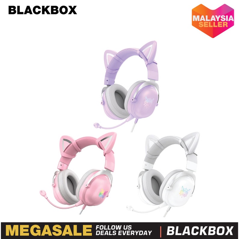 ONIKUMA X11 RGB Cat Ears Gaming Headset Wired Over Ear Gaming Headphone