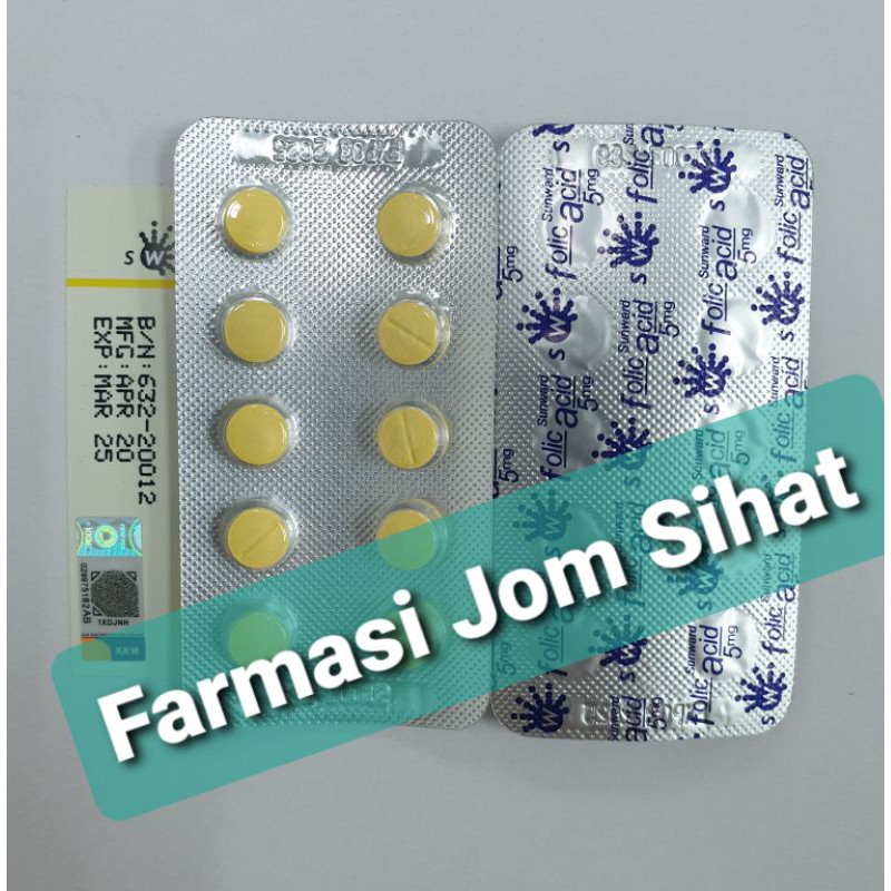 Sunward Folic Acid 5mg Tablet 10 S Shopee Malaysia