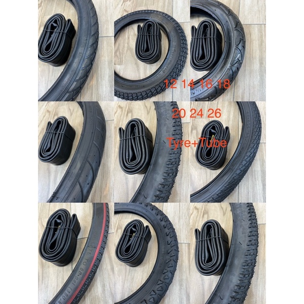 12" 14" 16" 20" Tayar Basikal Budak Tube COMBO SET 12" 14" 16" 20" 24" 26" Tiub Bicycle Tyre Tire COMBO SET