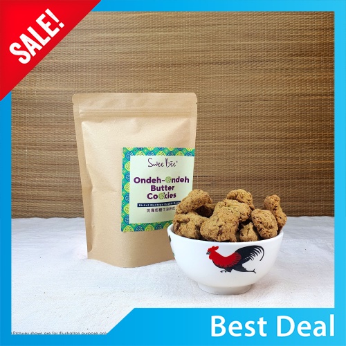 [ Local Ready Stocks ] Ondeh Ondeh With Gula Melaka Butter Cookies Kuih Biskut Sedap Rangup (100g)