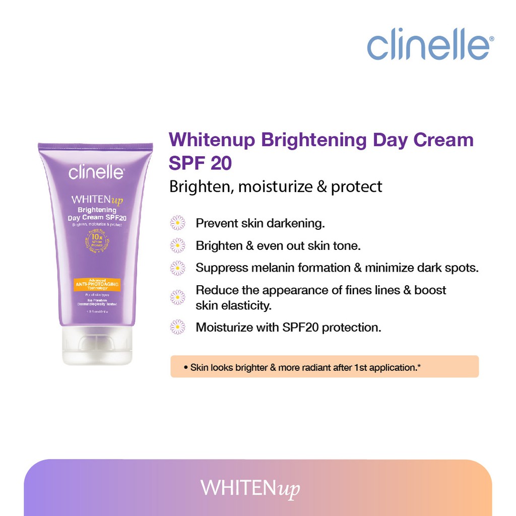 Clinelle Whitenup Brightening Day Cream Spf20 40ml Expires June 2022 Shopee Malaysia