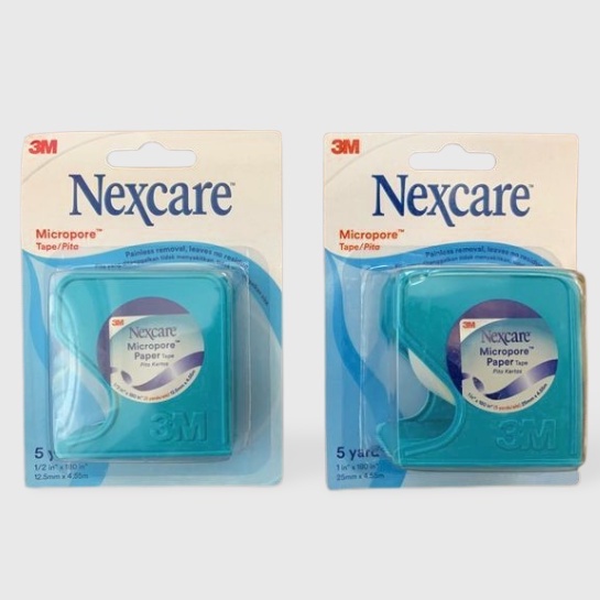 3M NEXCARE MICROPORE TAPE WITH DISPENSER (1/2 INCH / 1 INCH) Shopee