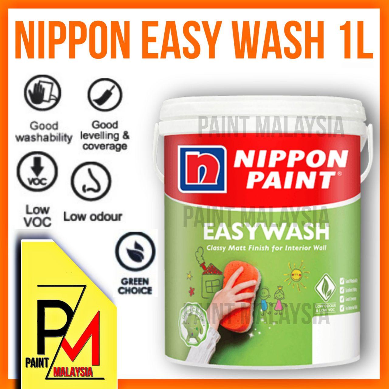  NIPPON  PAINT  EASY WASH WHITE 1L INDOOR WATER BASED WALL 