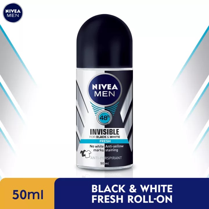 NIVEA Men Deodorant Roll On - Black & White Fresh 50ml