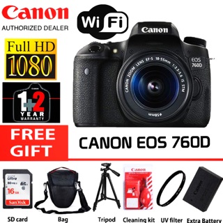 Canon eos 760d 18-55mm IS STM original WiFi 24.2 MP ( 3 years warranty )