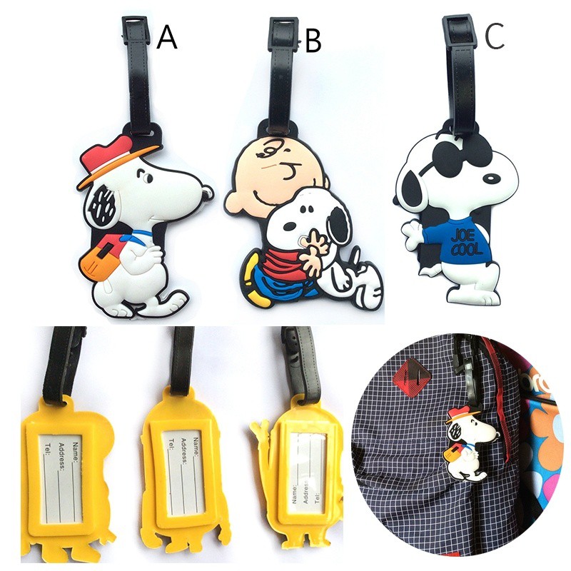 snoopy luggage tag