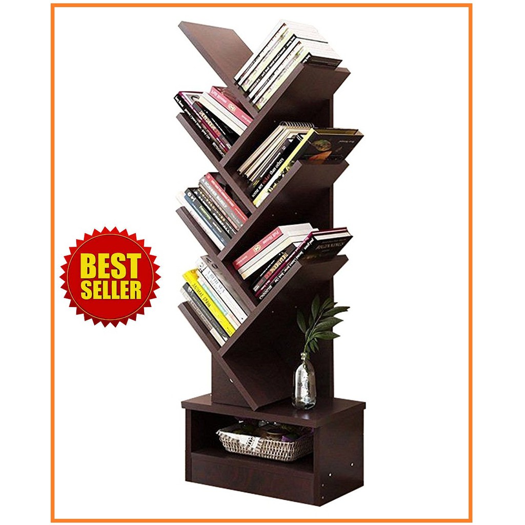 Hot Sell Corner Tree Shape Book Shelf Book Cabinet Decorative