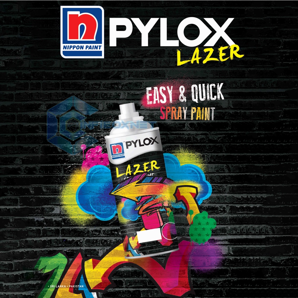 Nippon Paint Pylox Lazer Spray Metallic Gloss Fluorescent Candytone