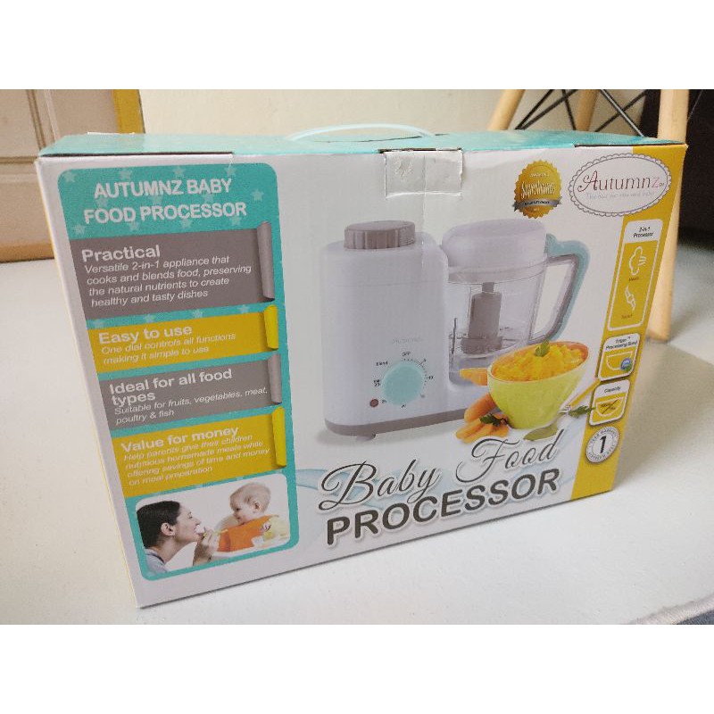 Autumnz 2in1 Baby Food Processor (Steam & Blend) *TURQUOISE* (with