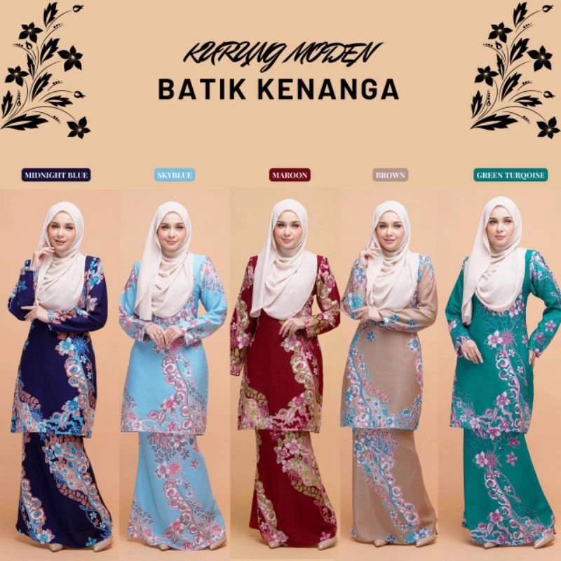 BAJU KURUNG MODEN BATIK KENANGA. BAJU KURUNG BATIK. BAJU KURUNG PLUS ...