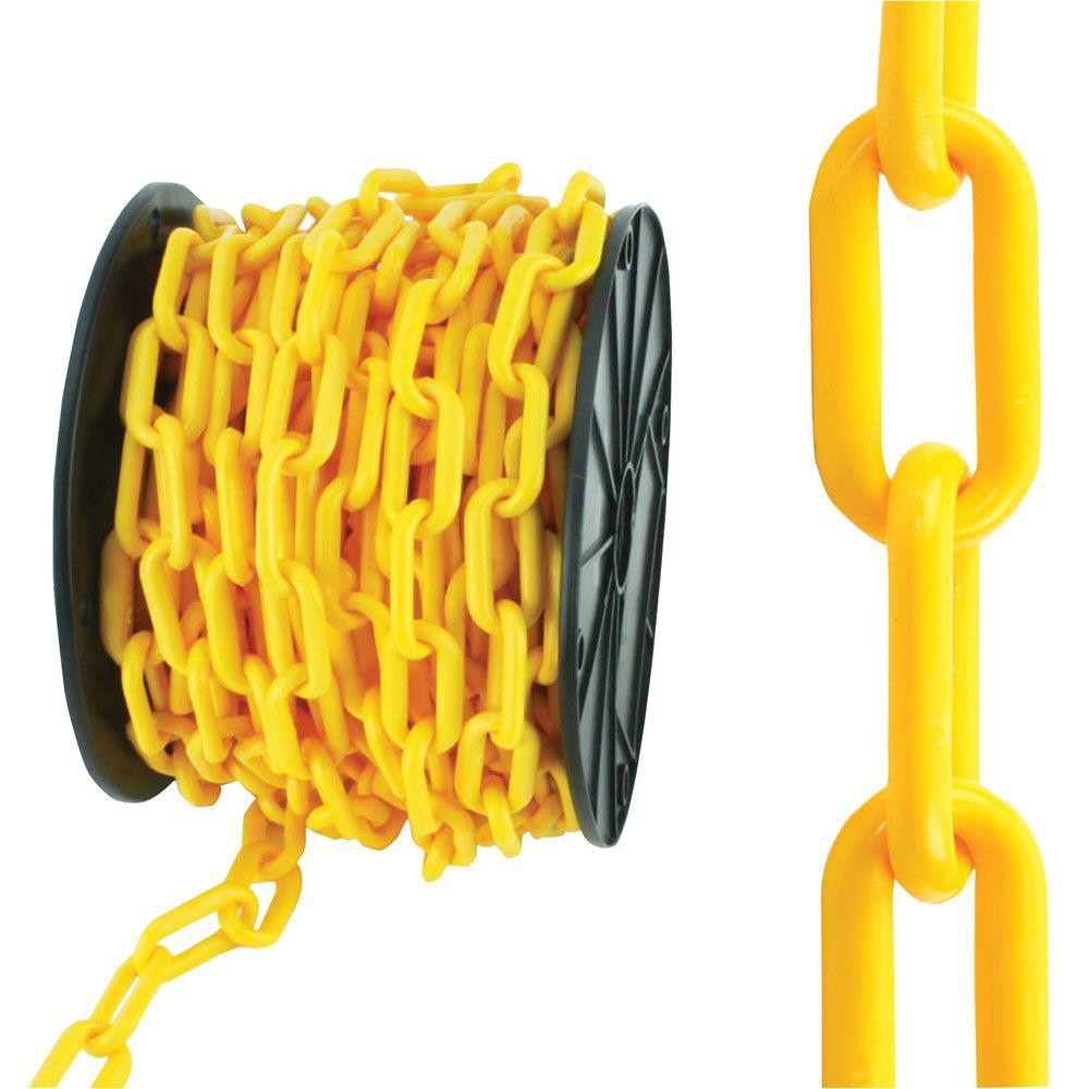6MM 1-1/2" Plastic Chain Yellow 500'/CTN 