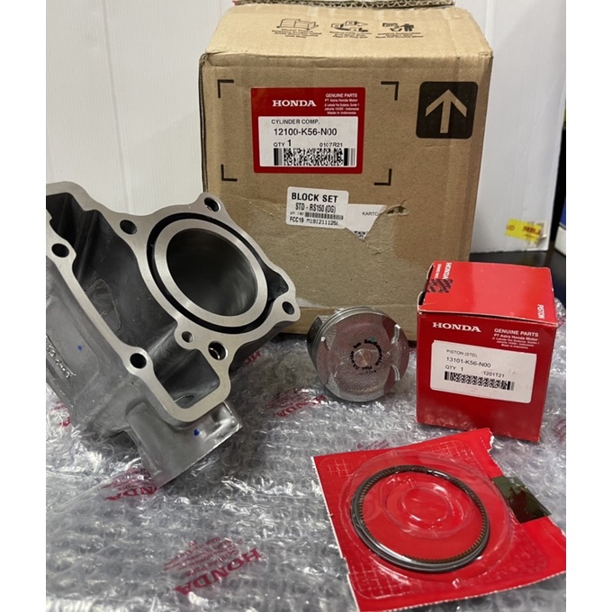 HONDA RS150 BLOCK KIT SET -100% ORIGINAL HONDA 12100-K56-N00 | Shopee ...