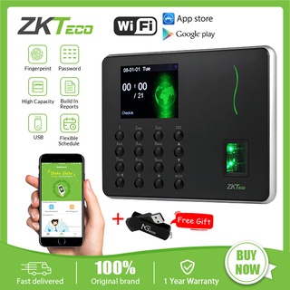 ZKTeco Attendance Machine Fingerprint Time Attendance Clock Absence Machine Time Clock Time Recorder APP Wifi Connection Punch Card  Machine WL10