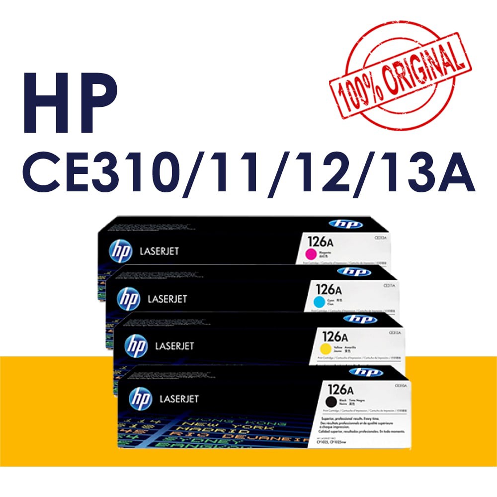 SET CE310/11/12/13A [ORIGINAL] HP 126A Black Original LaserJet Toner