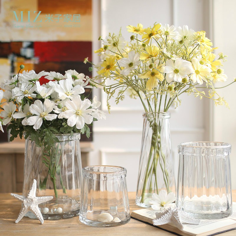 Bx European Minimalist Round Glass Vase Creative Transparent