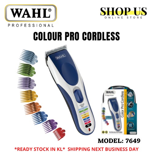 WAHL Color Pro Corded Cordless Rechargeable Hair Clipper Trimmer Easy Color Coded Guide