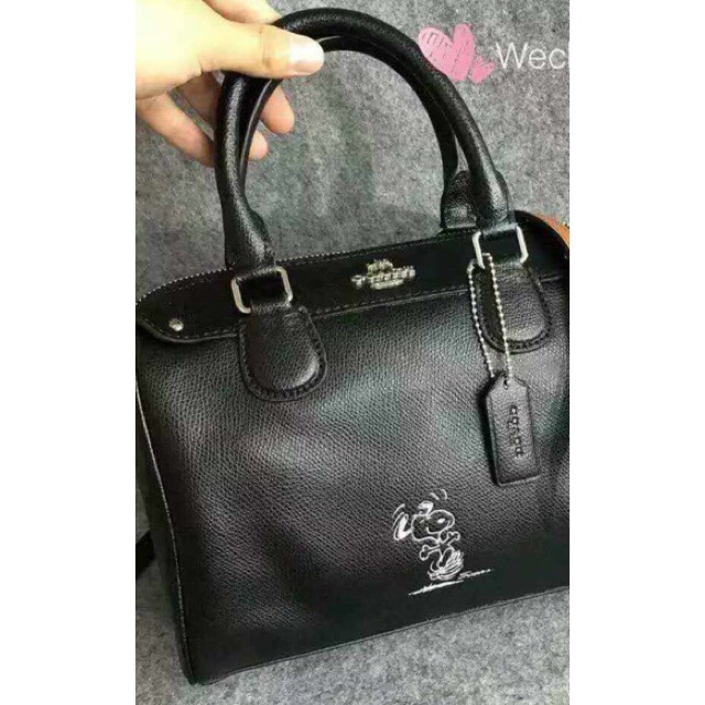 Coach Snoopy Boston Bag | Shopee Malaysia