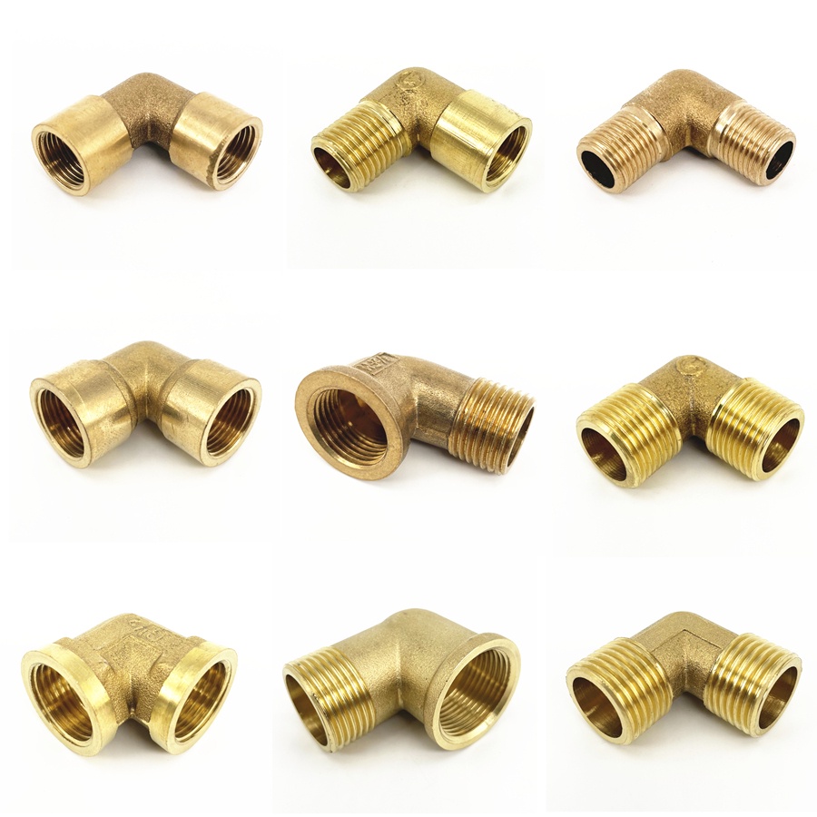 1 Piece 1/8" 1/4" 3/8" 1/2" 3/4" Male Female Thread Brass Equal Elbow ...