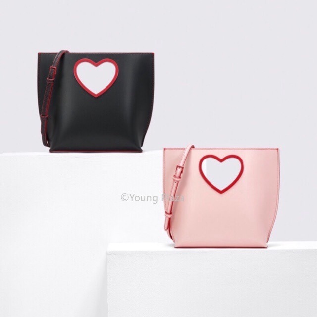 charles and keith heart bag