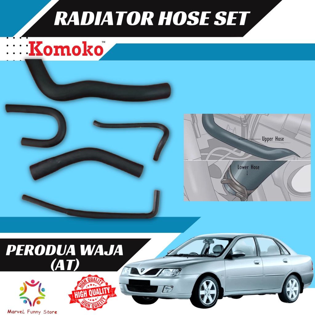 PROTON WAJA CAMPRO / PROTON WAJA 1.6 RADIATOR HOSE SET Shopee Malaysia
