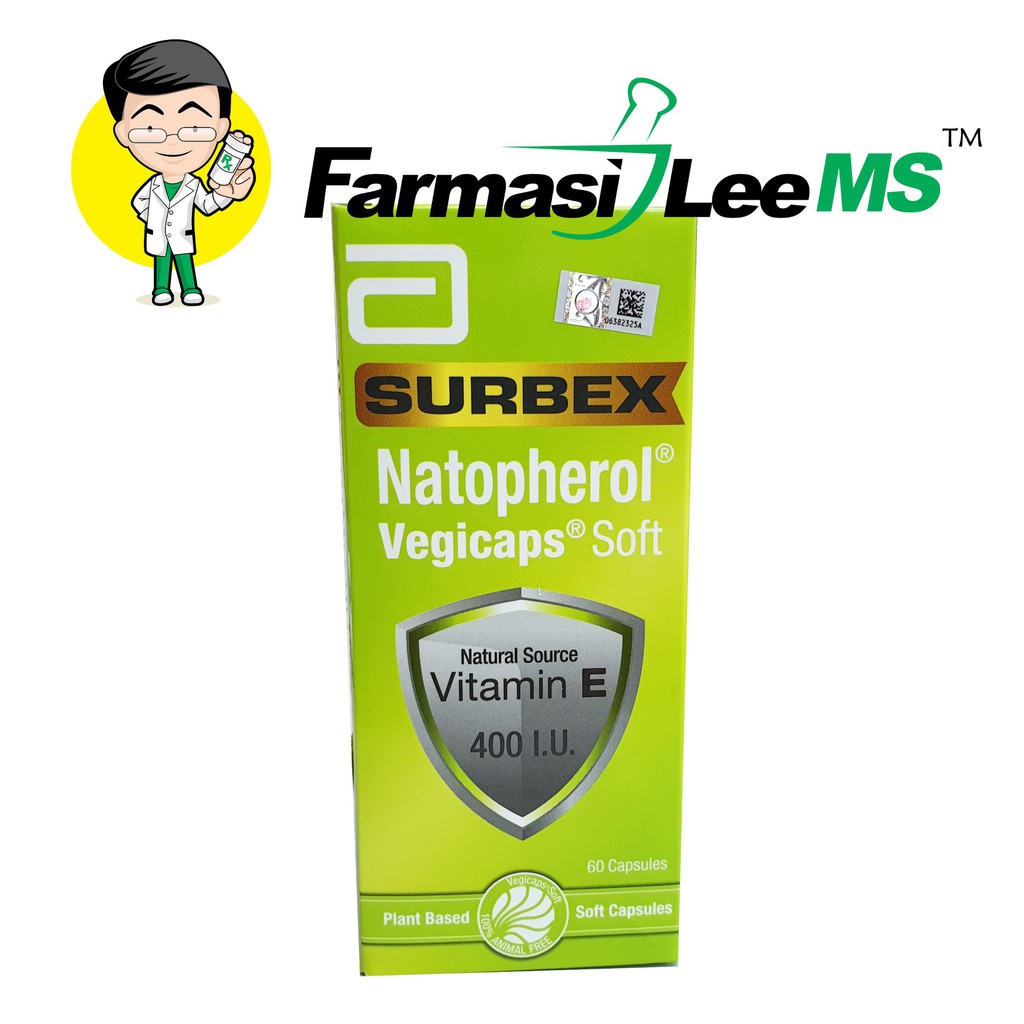 Surbex Natopherol 400iu Vegicaps Soft 60 Capsules Exp 012021