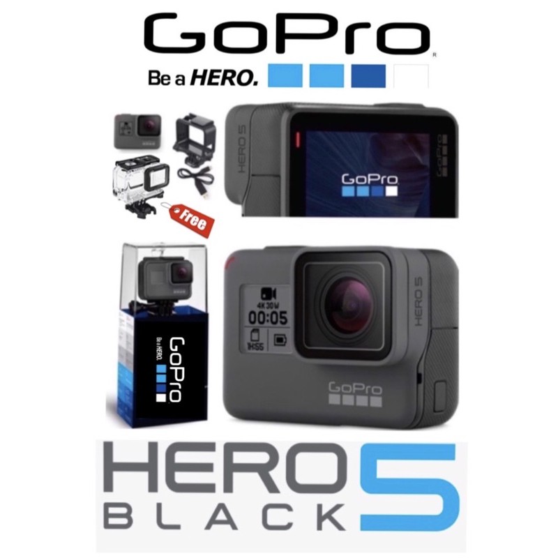 GoPro hero5 black 4K 30FPS WiFi FULL BOX SET + Waterproof housing ( 1 years  warranty ) display unit 96% New | Shopee Malaysia