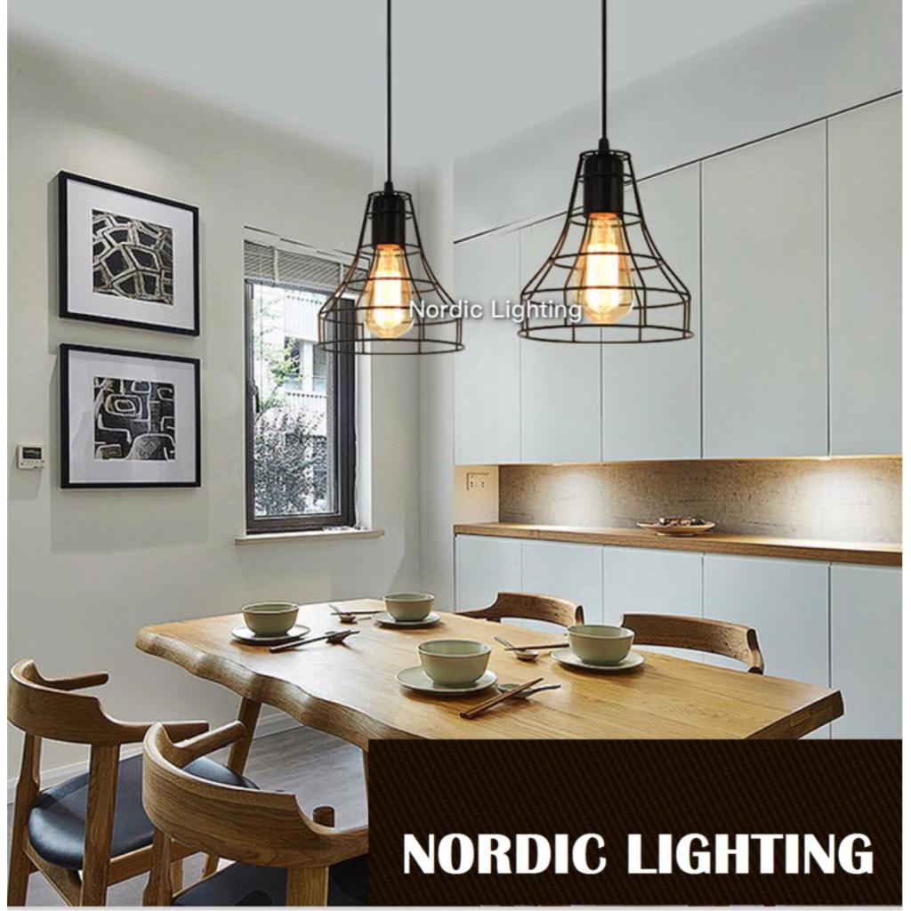 Modern Designer Decorative Black Retro Series Ikea Style Pendant Light Nordic Lighting Decorative Black Retro Series Bes Shopee Malaysia