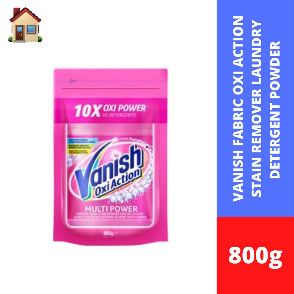 VANISH FABRIC OXI ACTION STAIN REMOVER LAUNDRY DETERGENT POWDER 800G ...