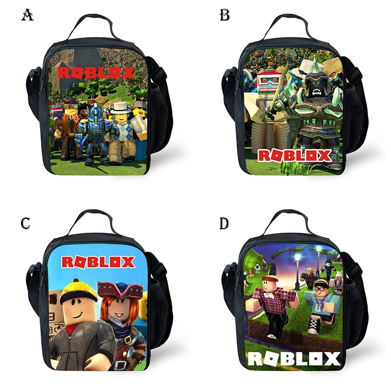 2019 Roblox Cartoon Insulated Lunch Picnic Bag School Travel Snack For Kids Shopee Malaysia - cartoon famous game roblox printed lunch bags for kids totes portable storage bag school thermal bag lunch box picnic bags luxury handbags red