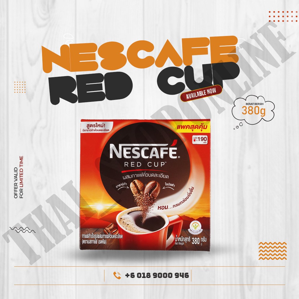 Nescafe Red Cup Thailand Black Roast Instant Coffee (2pack x 180gram