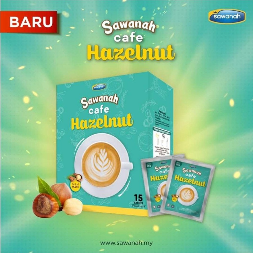 SAWANAH KOPI HAZELNUT 15 SACHET X 25GM Shopee Malaysia